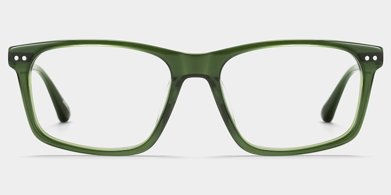 Cozy Rectangle Green Glasses good-img