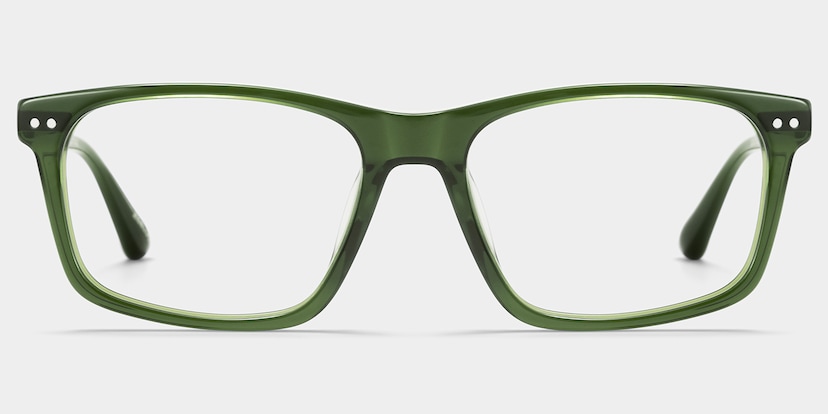 Cozy Rectangle Green Glasses