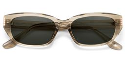 Riviera Geometric Beige Sunglasses1