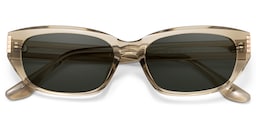 Riviera Geometric Champagne Sunglasses1