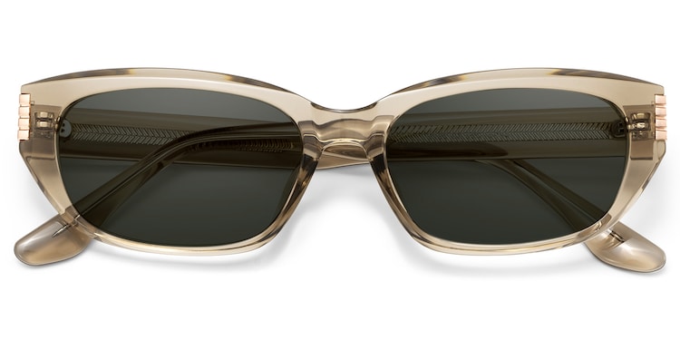 Riviera Geometric Champagne Sunglasses