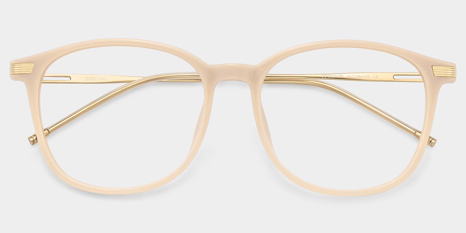 Greene Beige Square Mixed Frame Glasses for Women | ZEELOOL2