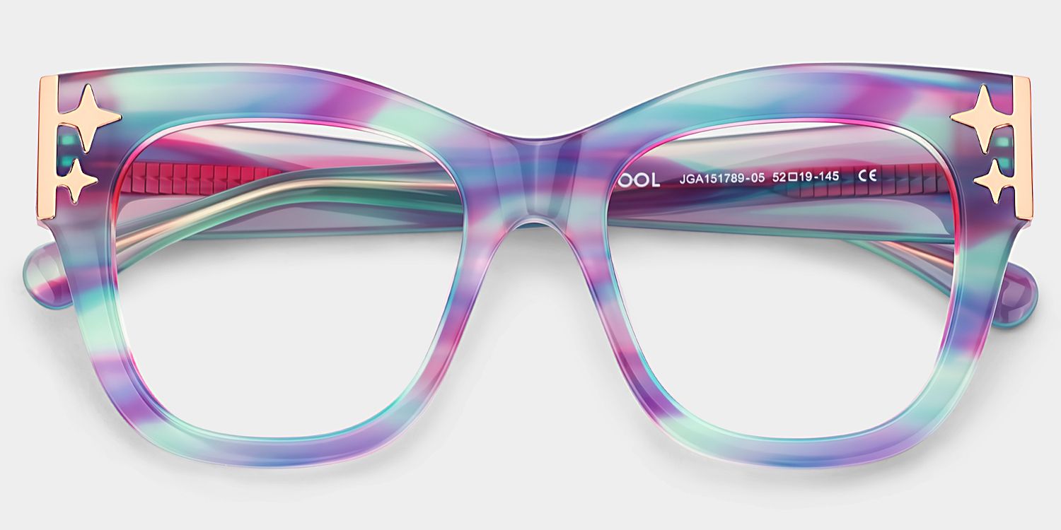 Designer Minfia Eyeglasses Blue Purple Frames Glasses3