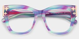 Minfia Blue Purple Square Glasses3