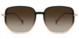Joana Geometric Black Beige Glasses0