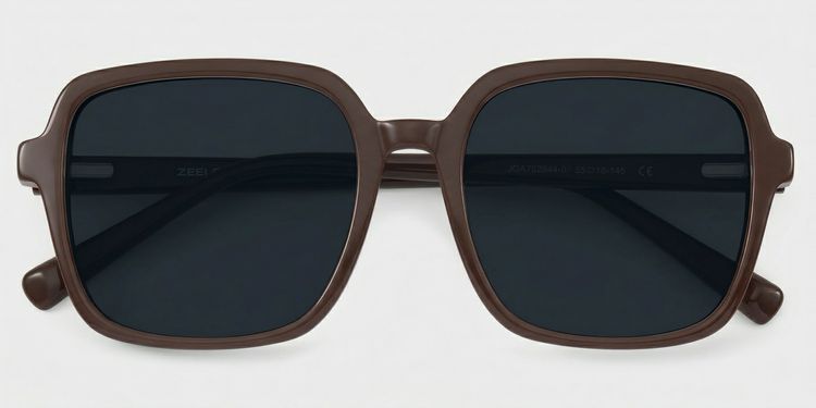 Kenneth Dark Brown Square Sunglasses
