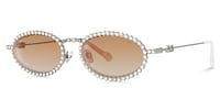 Salas Oval Gray Sunglasses1