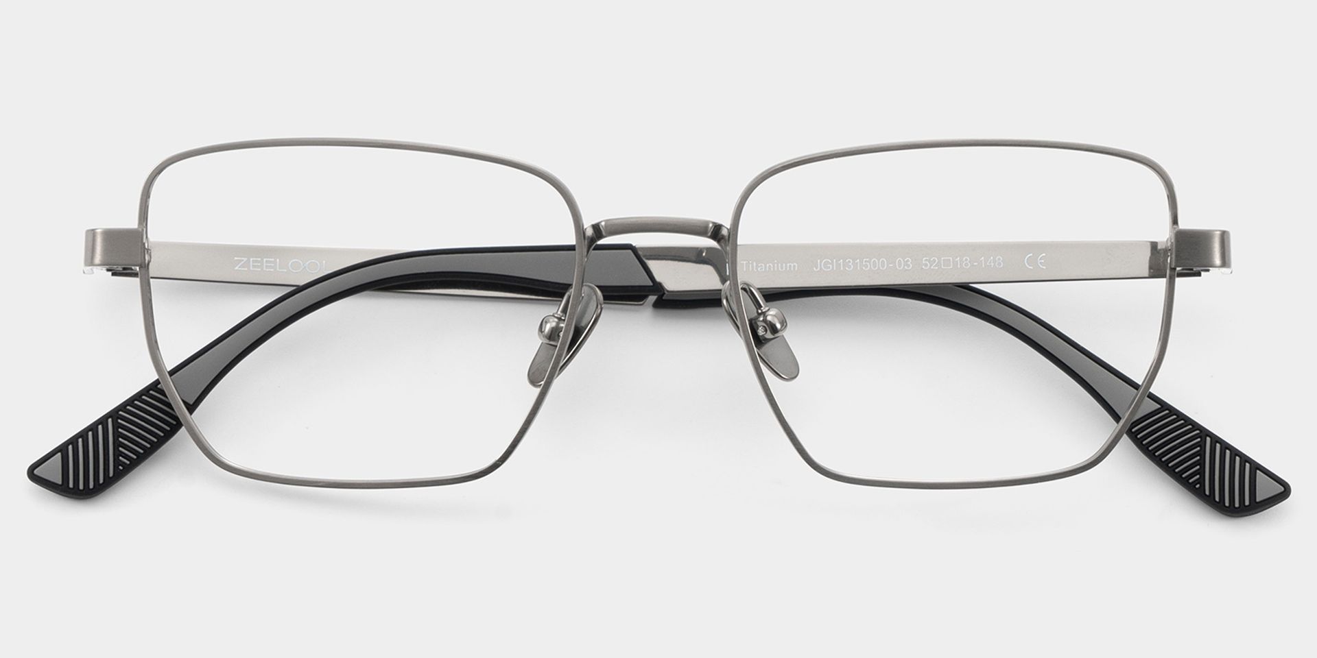 Jameson Gray Frame Prescription Glasses with Geometric Shape | ZEELOOL4