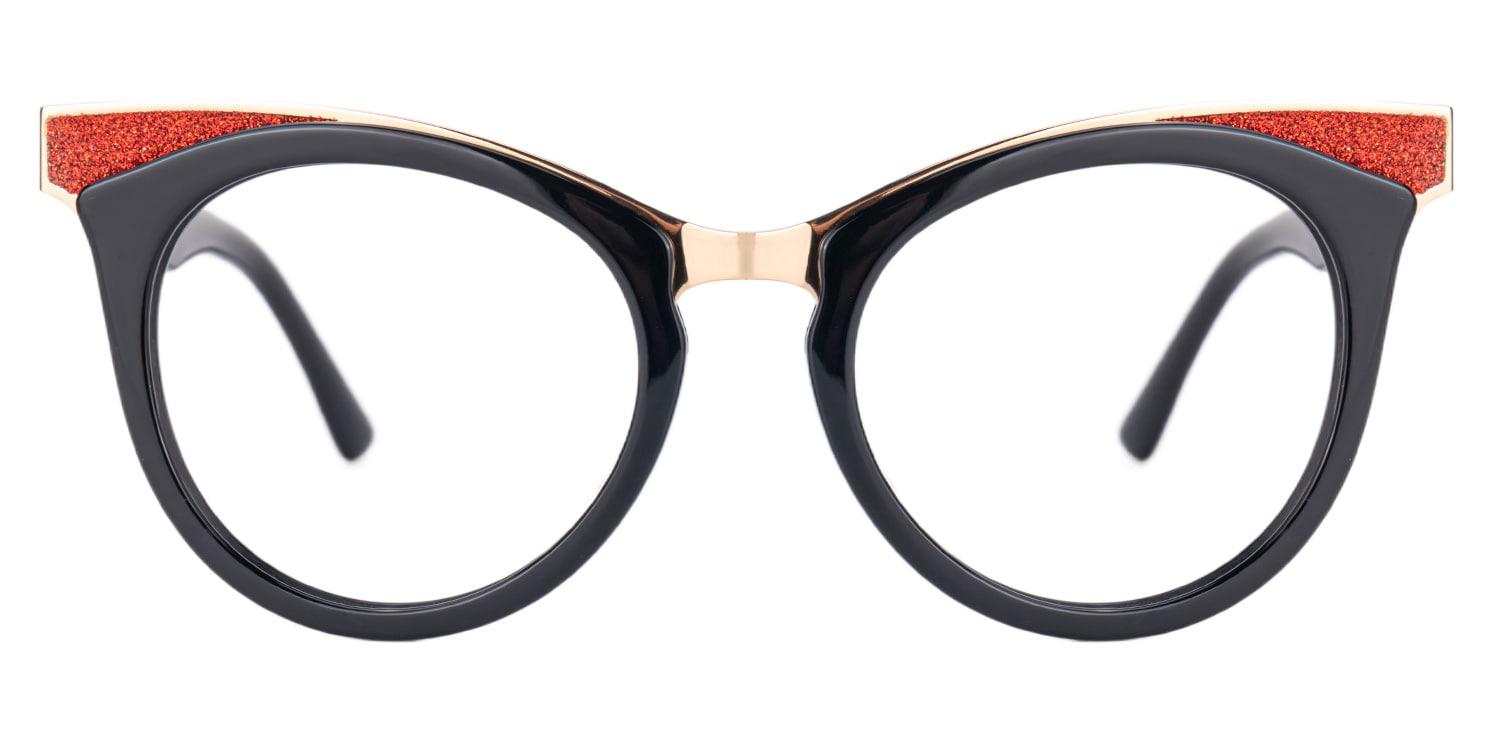 Jeanice Cateye Black Glasses0