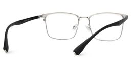 Eaddy Rectangle Silver Glasses3