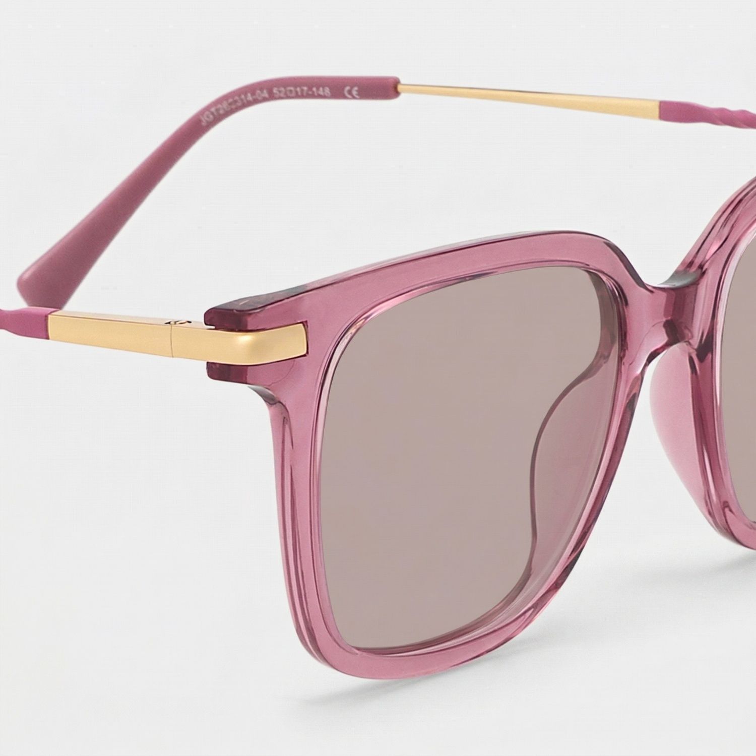 Jacqui Pink Rectangle Polarized Sunglasses for Driving | ZEELOOL