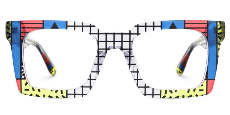 Kevin Square Blue Glasses