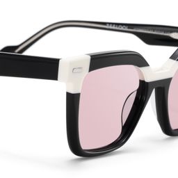 Pinette Black White Square Sunglasses4