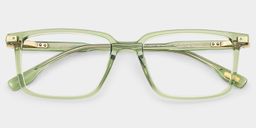 Cyrus Rectangle Green Glasses2