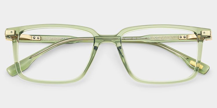 Cyrus Rectangle Green Glasses