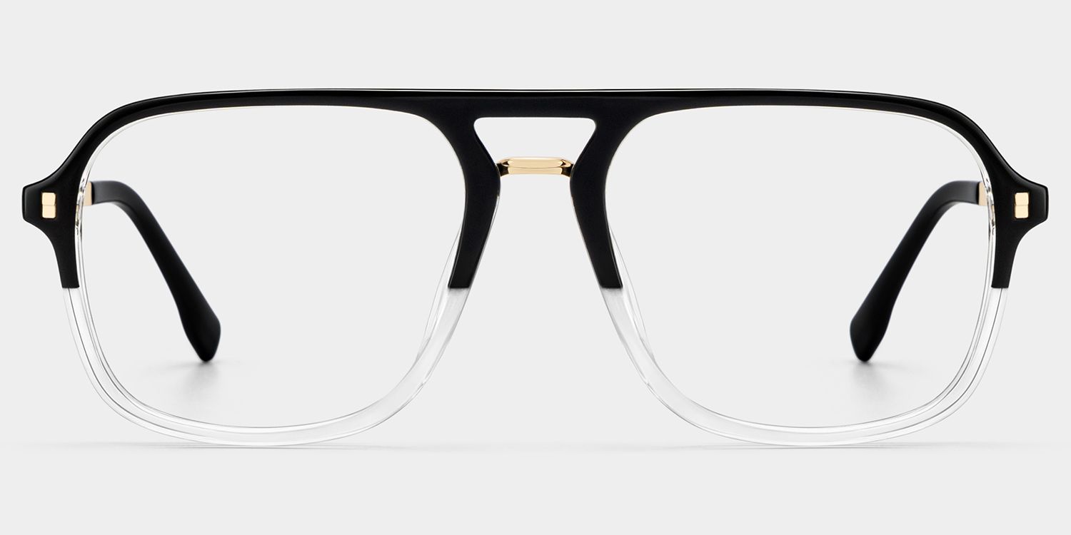 Aviator Kilworth Black-Clear Glasses deals -Zeelool Glasses0