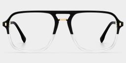 Kilworth Aviator Black-Clear Glasses0