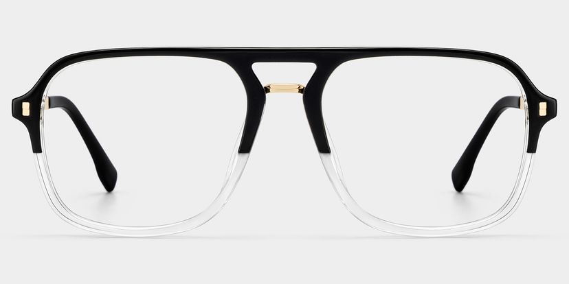 Kilworth Aviator Black-Clear Glasses