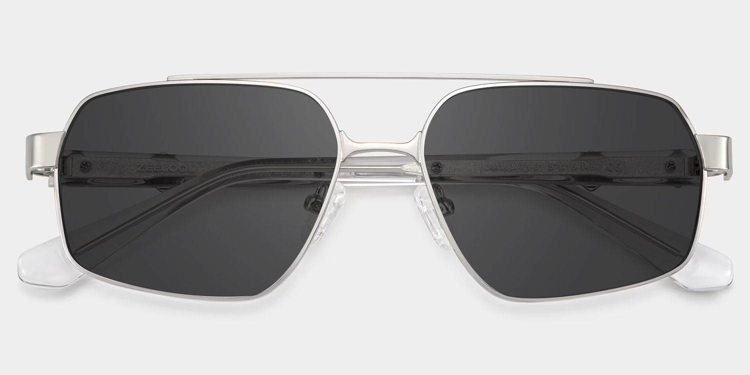 AFRICA EYEWEAR シルバーフレーム メガネ Sterling Eyeglasses in Aviator Silver Frame | ZEELOOL
