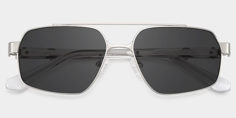 ZEELOOL Sterling Aviator Silver Glasses