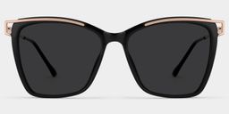 Krystle Black Square Sunglasses0