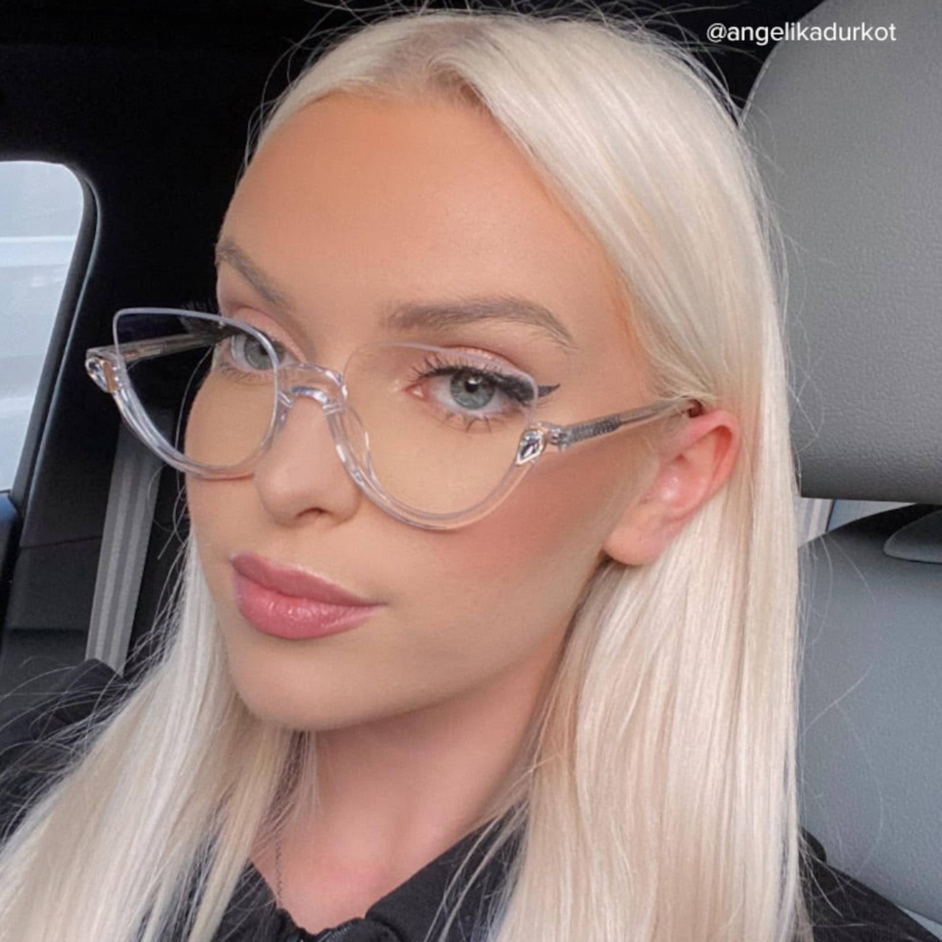 Felicia Crystal Semi-Rimless Cat Eye Glasses for Women11