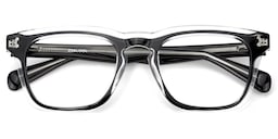 Liam Rectangle Black Crystal Glasses2