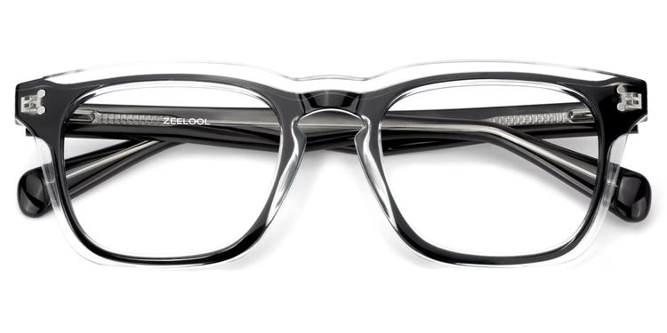 Liam Black Clear Rectangle Glasses