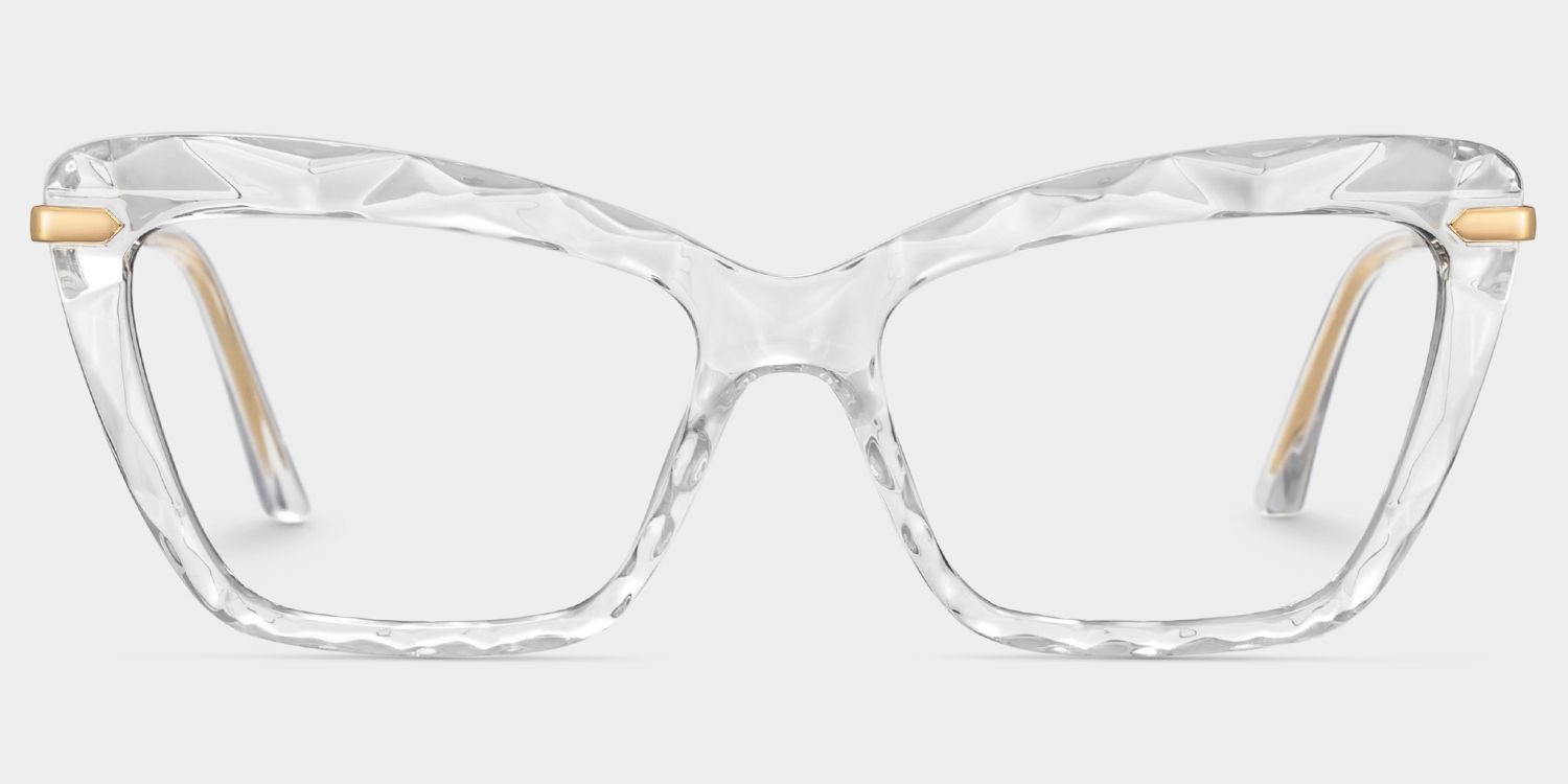 Crystal Cat Eye Clear Lens Sunglasses Amazon.com: Zeelool Crystal Cat Eye Glasses for Women with  main image 4
