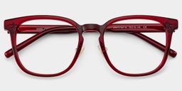 Hailey Square Red Glasses2