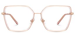 Jill Square Matte Pink Glasses0