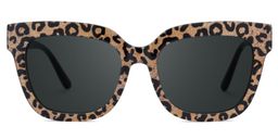Yaniska Square Leopard Glasses0