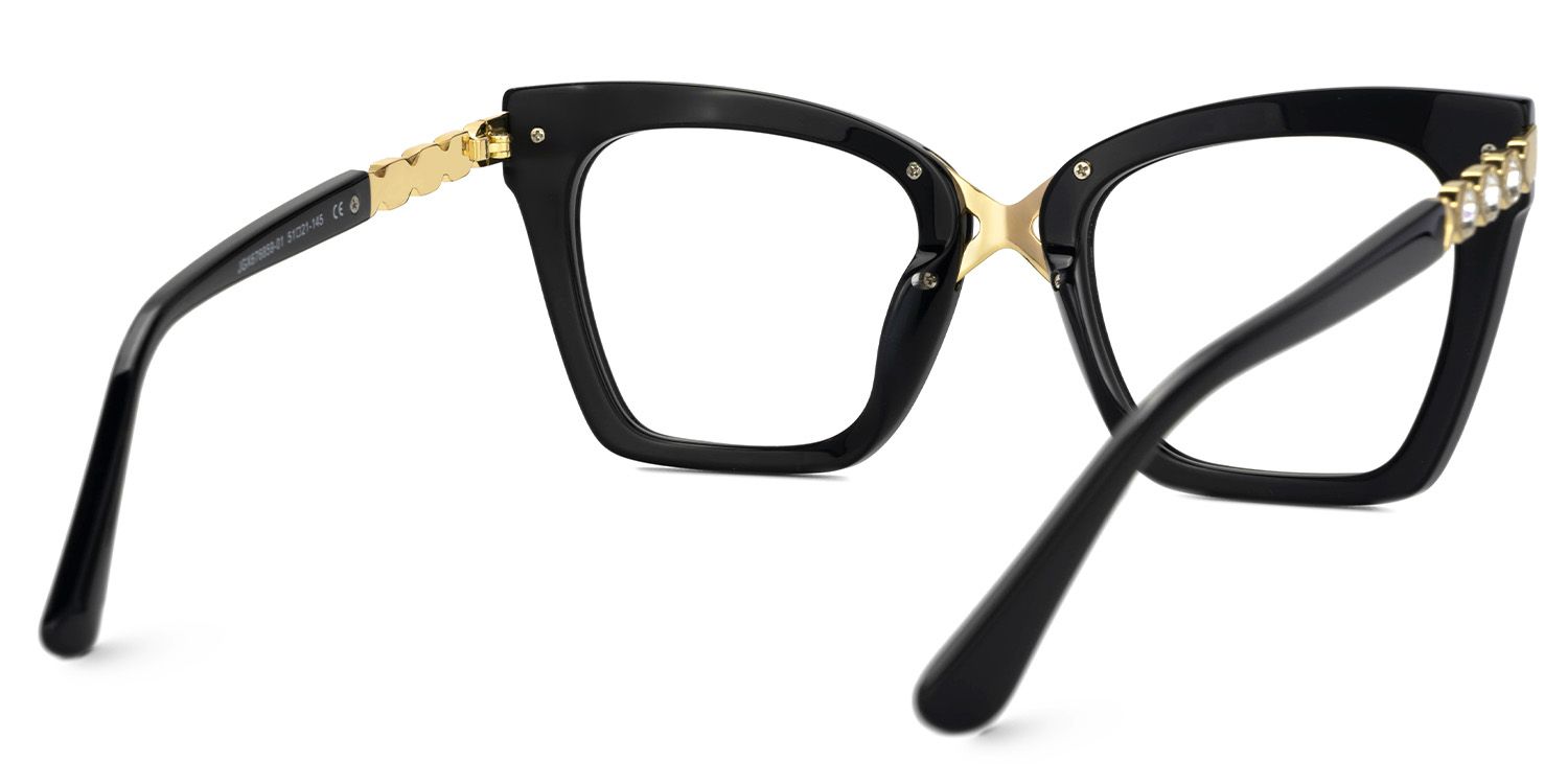 Darlyn Women's black Glasses in Cateye Full-Frame  | Zeelool3