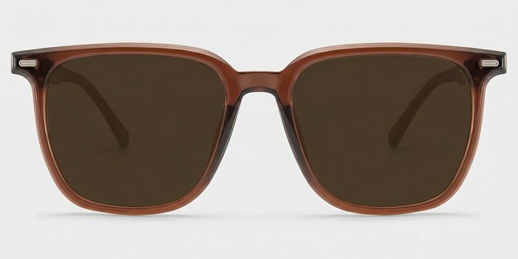 Eliza Dark Brown Square Sunglasses