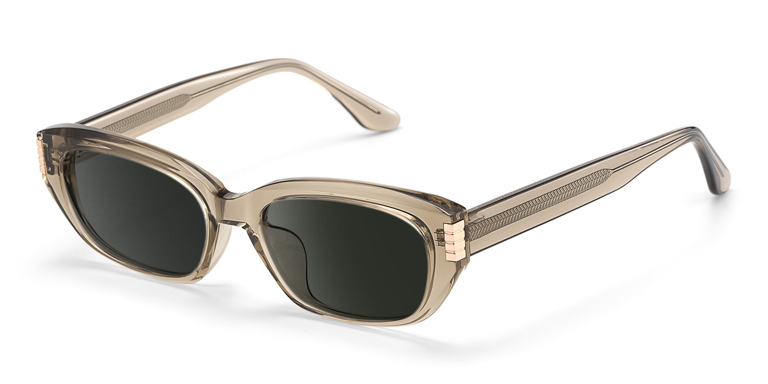 Riviera Geometric Champagne Sunglasses2
