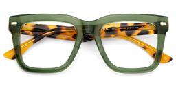 Redina Square Green Glasses2