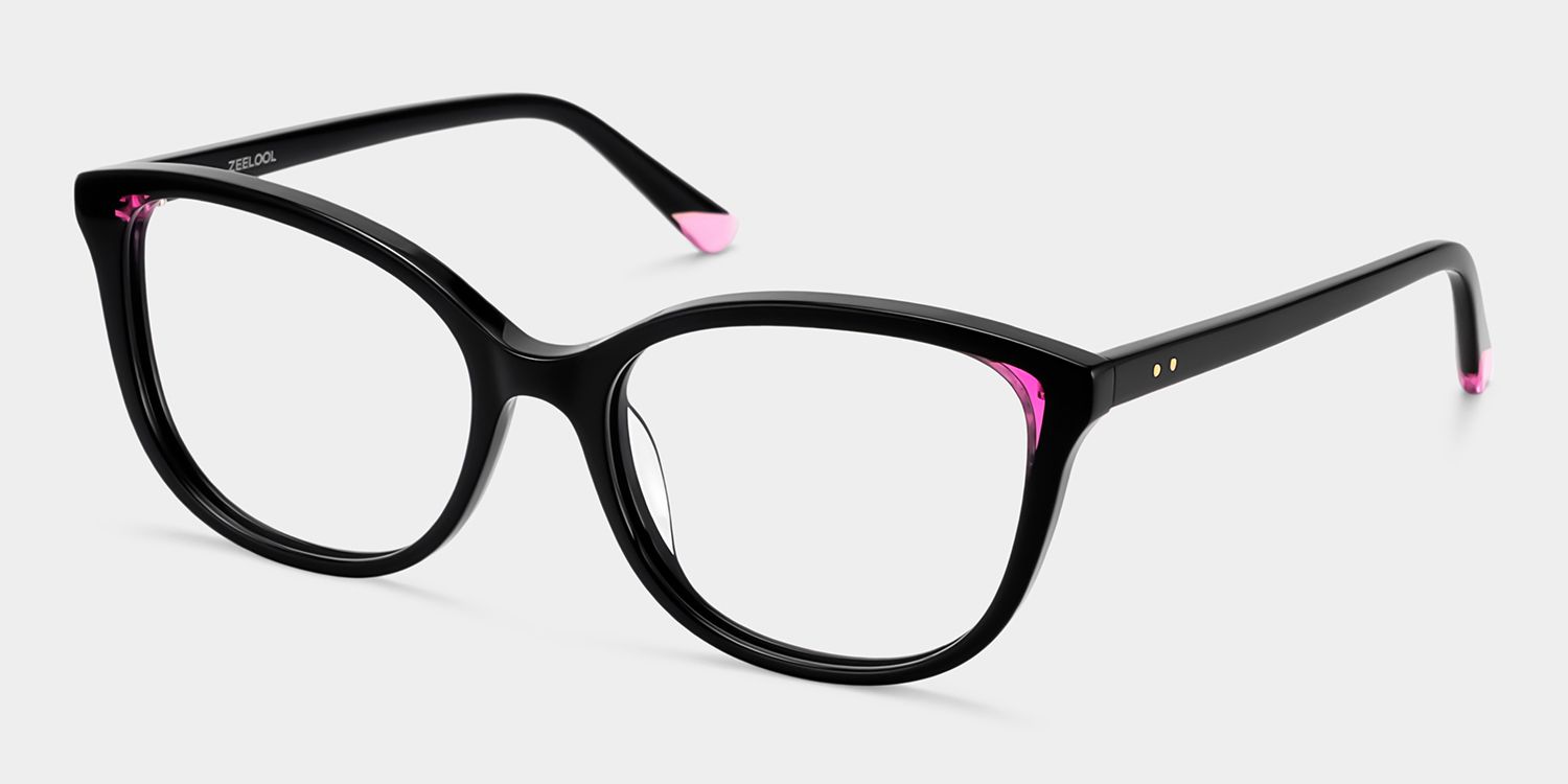 Brady Black Pink Eyeglasses with Butterfly Shape Frame | ZEELOOL2