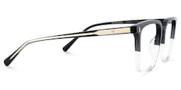 Delaine Rectangle Black Crystal Glasses5