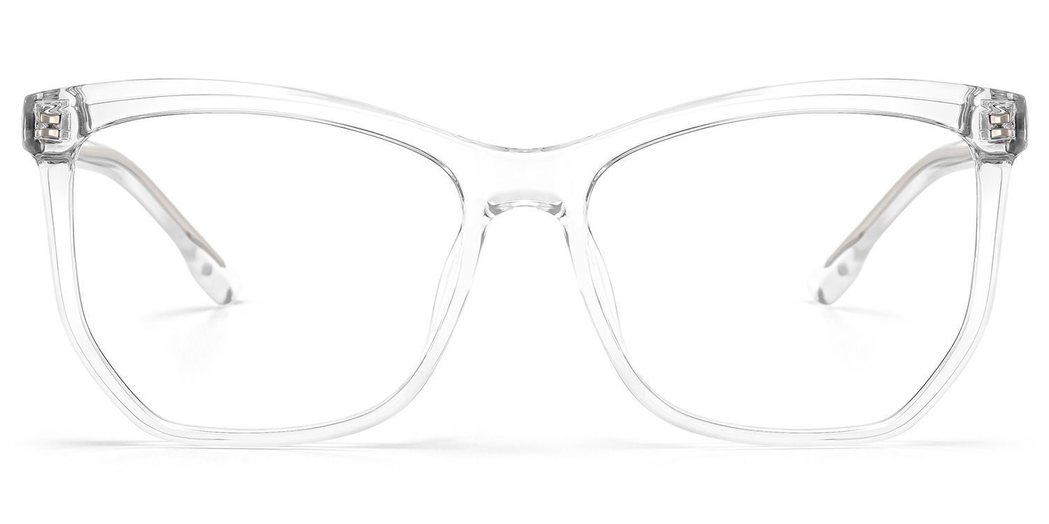 シーグラスアート　七福神白フレーム　全面透明フレームつき　ゲリラ出品 Libby Geometric Clear Eyeglass Frames for Women and Men | ZEELOOL