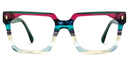 Laguer Rectangle Green Glasses2