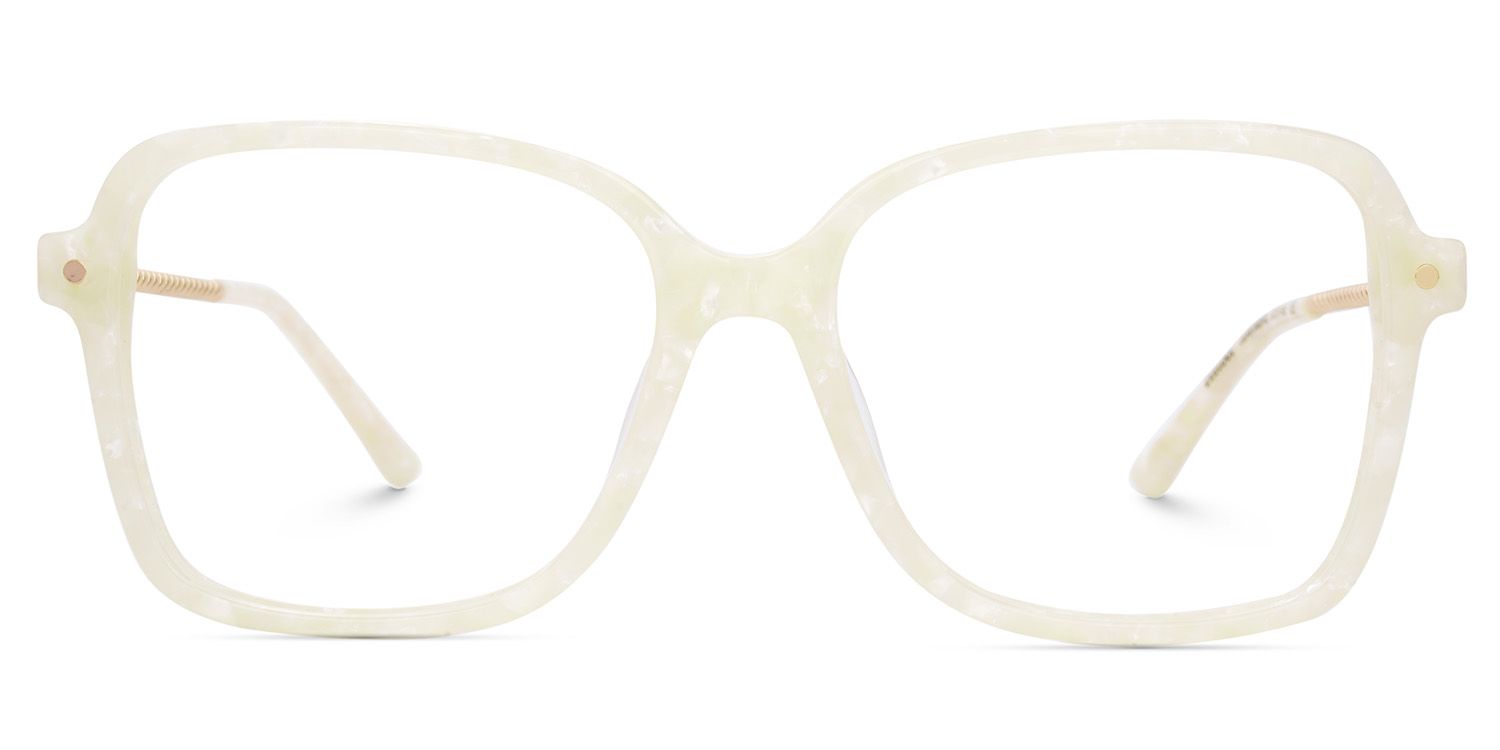 Thin Frame Square Glasses With White On Sale0