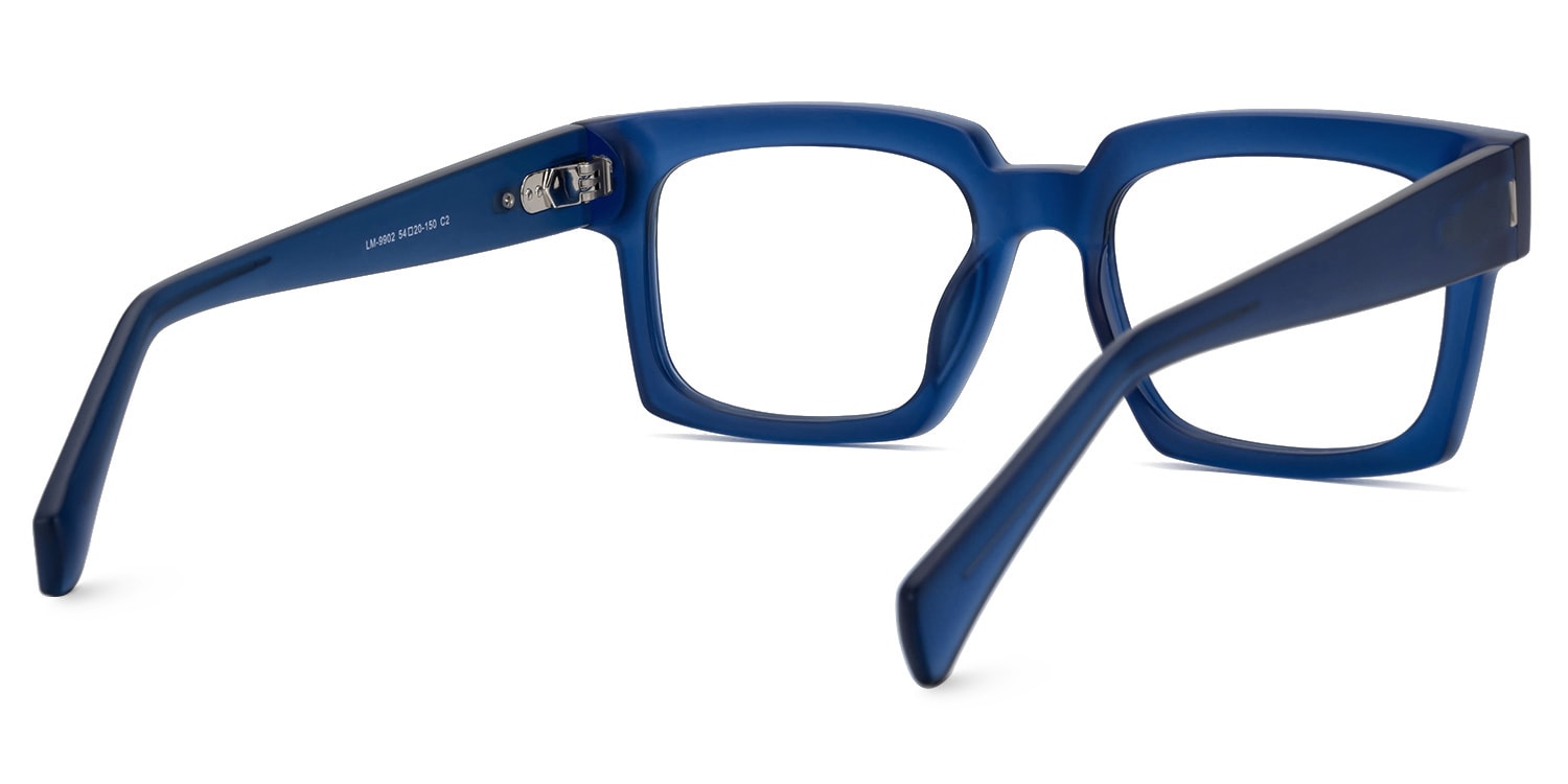 Amadeo Rectangle Blue Glasses5