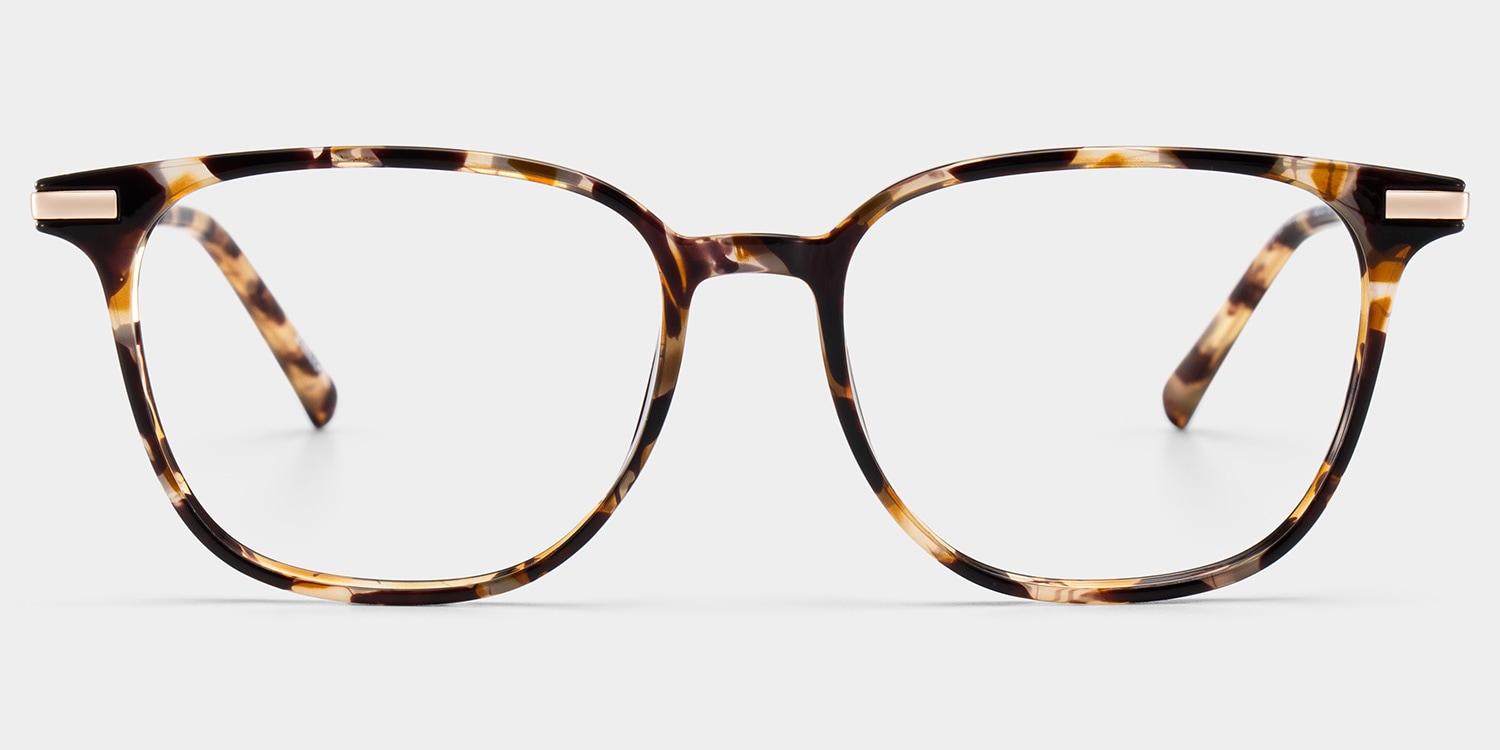 Florence Rectangular Tortoise Shell Eyeglass Frames for Women