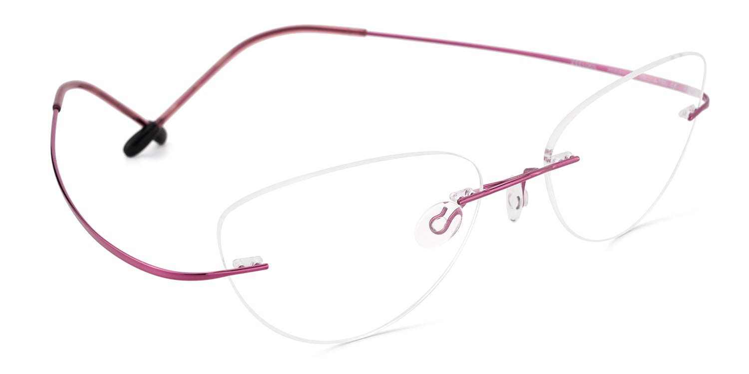 Evelyn Cat Eye Pink Glasses2