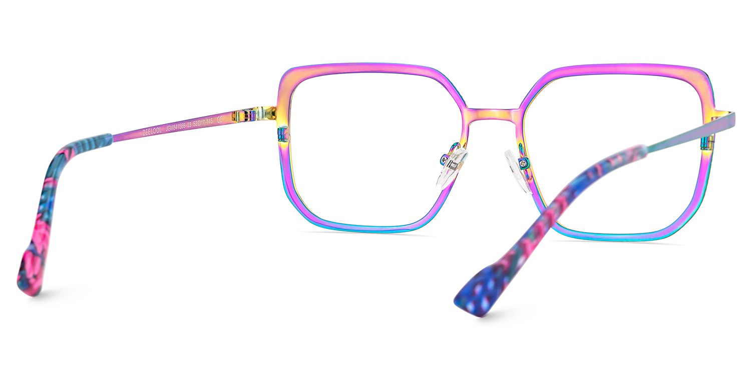 Vintage Metal Frame Glasses in Iridescent Color5