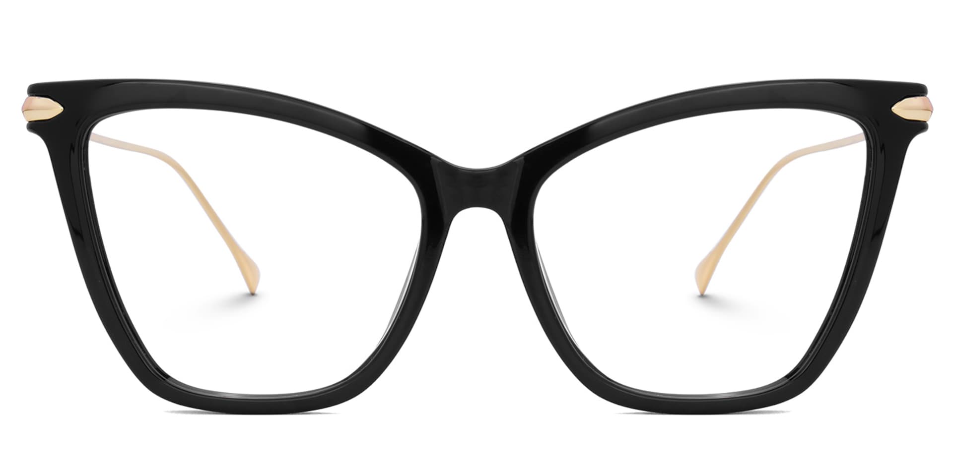 Hilary Butterfly Black Eyeglasses with Oversized Frames0