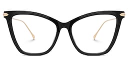 Hilary Butterfly Black Glasses0