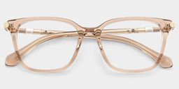 Delilah Square Beige Glasses6
