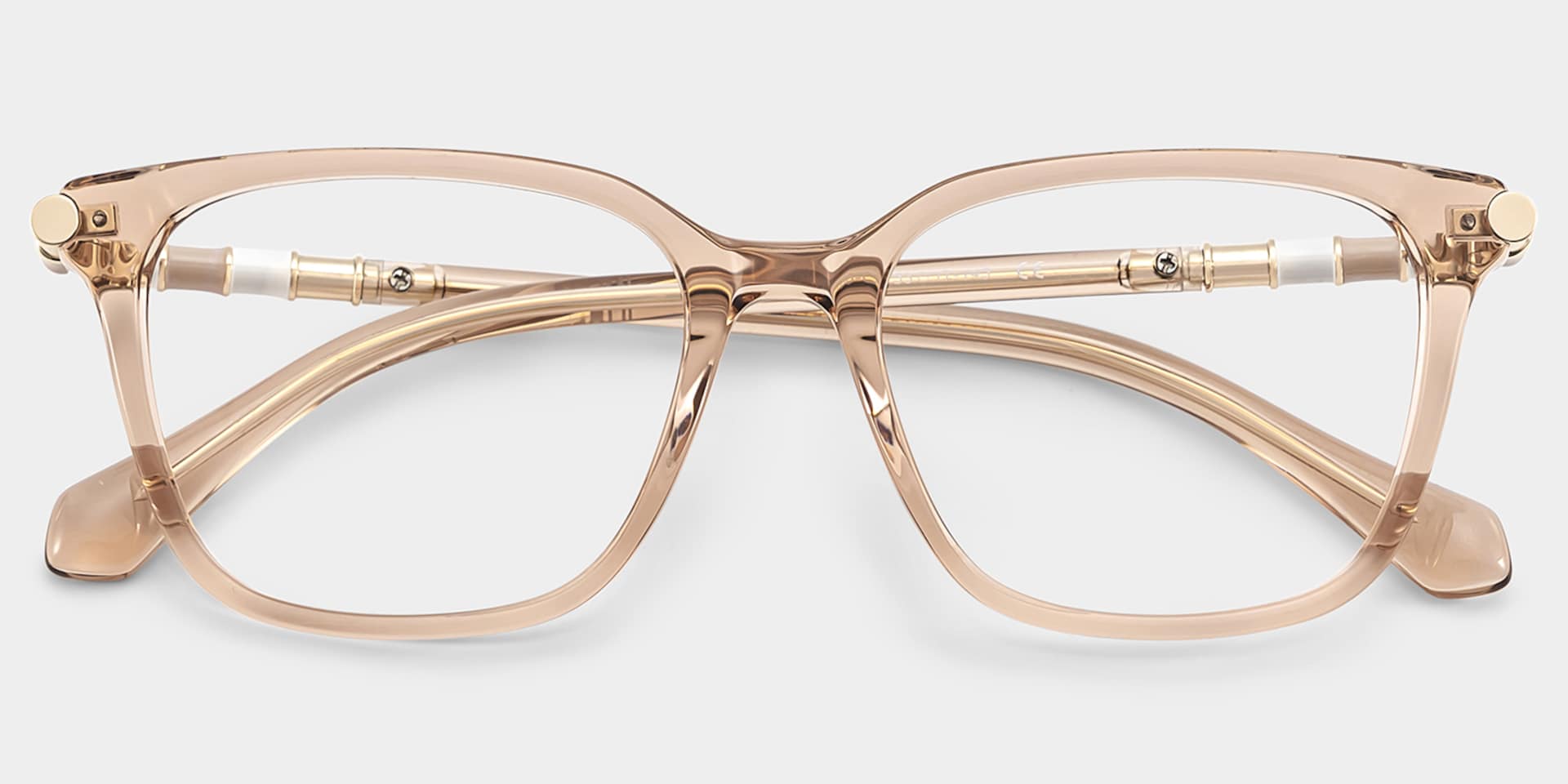 Delilah Square Champagne Frame Eyeglasses for Women| ZEELOOL6