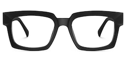 Amadeo Rectangle Black Glasses1